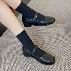 [하프클럽/]여 학생 캠퍼스 룩 메리제인 플랫 슈즈 단화 구두