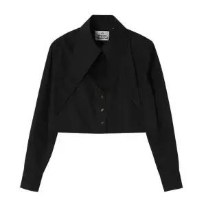 여성 ORB 하트 컷 오프 크롭 긴팔 셔츠(1501005U W009Q N401)