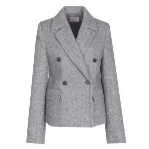 여성 클래식 헤링본 더블 버튼 겨울 정장 자켓