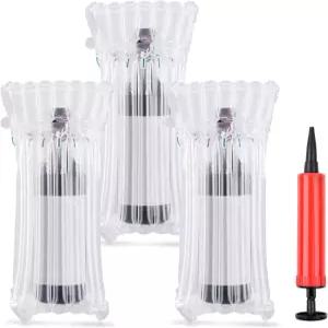 짐슨 와인 병 프로텍터 여행 가방 50팩 풍선 공기 기둥 포장 버블 쿠션 랩 수하물 비행기 안전 배송