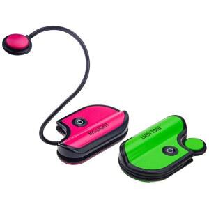 [미국배송] 침대에서 읽을 수 있는 빅라이트 책등 용 작은 LED 독서등 배터리 작동 클립등 밤에 책을 밝기 조절 가능한 2팩 2팩