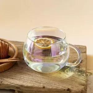 홀로그램 내열 유리 머그 600ml 물잔 물컵 내열유리 유리잔 유리컵