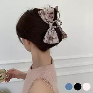 꽃무늬 양방향 헤어핀 여성용 고급 집게핀