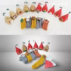 싸더라 삼각선물상자 수면양말 크리스마스 산타크로스 선물셋트 박스포장 선물용케이스