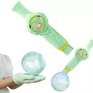 들을 위한 탄력 있는 연기 거품 기계 - 조명과 소리가 포함된 충전식 매직 버블 완드 장갑 및 방수 컵