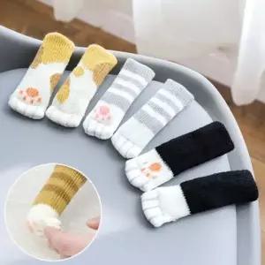 고양이발 의자발커버 4p 니트양말 의자다리커버 소음긁힘방지_24030379