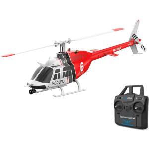 플라이컬러 C138 RC 헬리콥터 2 4G 6CH 6축 자이로 고도 1/33 원격 조종기 보유, RTF 비행 준비 완료 레드 화이트