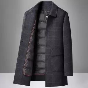 남사친 하프 울 추동 캐주얼 코트 구스다운 더블 내피 패피4