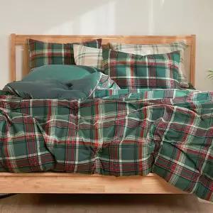 [골드스마일]피노키오 체크 마이크로워셔 이불베개세트