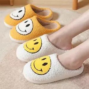 [엄지척]스마일 슬리퍼 윈터 거실화 실내 따뜻 겨울 털실내화