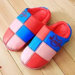 [엄지척]격자무늬 방한 슬리퍼 룸슈즈 사무실용 선생님 교생