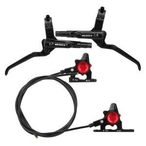 메로카 R 로드 바이크 2피스톤 유압 브레이크 디스크 160mm용 자전거 플랫 핸들바 분리형 내부 배선
