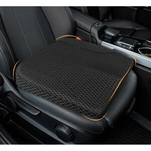 운전 시야를 개선하는 킹페닉스 카시트 쿠션, 메모리 폼 운전석 시트 쿠션 - 콕시엑스 및 허리 자동차, 트럭, 사무용 4D 메쉬 블랙