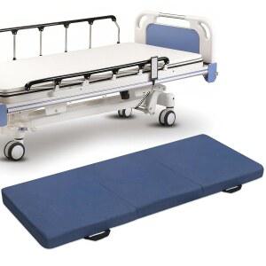 JZHLA 접이식 낙하 보호 매트, 고해상도 폼 72 24 2 인치 침대 옆 바닥 핸디캡, 시니어용 블루 방수 논 슬립 매트