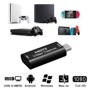 USB 2.0 비디오 캡처 카드 4K 60HZ 풀 HD HDTV 그래버 라이브 스트리밍 박스 녹화호환  MI PS4 XBOX 폰 게