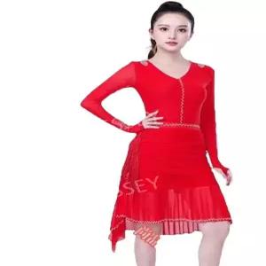 여성 줌바 라인 라틴댄스 스포츠 방송댄스복 댄스치마 스커트