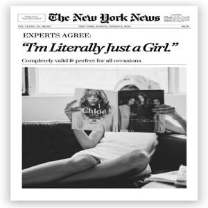 빈티지 신문 벽 아트 나는 말 그대로 소녀 포스터 트렌디한 흑백 캔버스 프린트 침실 기숙사 방 욕실