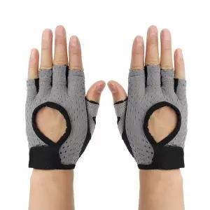 고품질 메쉬 여성 논슬립 헬스장갑 등산 웨이트 반장갑 (M) (WFKDZ0I)