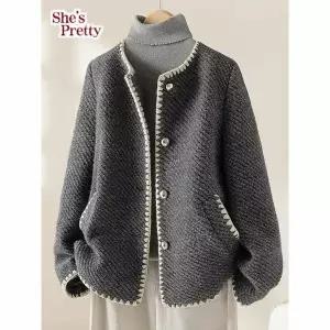 [하프클럽/쉬즈프리티]저스트울트위드숏코트_여성자켓코트