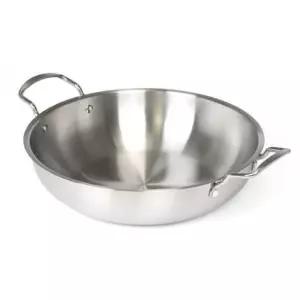 퀸센스 전골냄비 인덕션 스텐 찌게 깊은형 32cm 요리용 조리용 양수 라면 찌개 탕냄비 가정용 실버