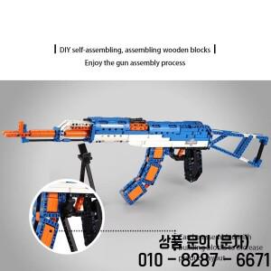 시티 테크니컬 폴리스 밀리터리 무기 자동 소총  조립식 AK 47 모델 브릭 장난감 14세 이상 선물