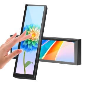 HDMI 터치 롱 와이드 모니터 케이스 포함 PC 온도 디스플레이 센서 패널 소형 익스텐더 8.8 인치