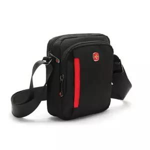 중년 바스락 콘트라스트 남성용 멀티포켓 크로스백