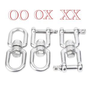 304 스테인레스 스틸 더블 엔드 회전 아이 후크 링 커넥터 8 자형 범용 OX 체인 버클