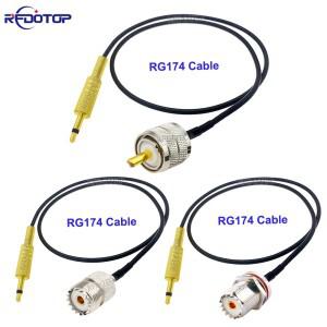 PL259 UHF 암/수 1개 SO239 암-3.5mm 모노 암 1/8 TS CCTV 카메라 모니터 안테나 코드 RF 동축 케이블 점퍼