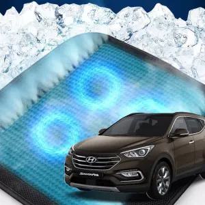 싼타페더프라임 호환 차량용 쿨링시트 메쉬 4팬용방석 사무실 여름방석 자동차 의자 아이스 휴대용 용통풍