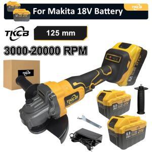 TKCB 125mm 4 기어 브러시리스 전기 앵글 그라인더 커팅 머신 전동 공구, 장식 도구 용 Makita 18v 배터리