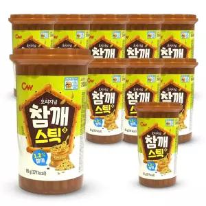 청우식품 참깨스틱 진 막대 과자 85g 10개사무실간식 탕비실간식 고소한 스
