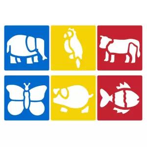 미술놀이 디오메 스텐실 (동물농장)미술놀이 물감 물감놀이 스텐실 유아물