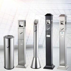 샌드스틸 쇼핑몰 베 야외 구역 쓰레기통 기둥 야외재털이 재털이 재떨이 사무실 스틸