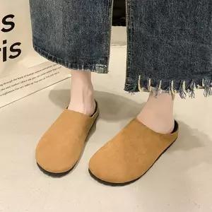 귀여운 둥근 디자인 가벼운 무게 여자 사무실 슬리퍼여름 실내화 베란다 커플 쪼리 물놀이 푹신한 끈슬리퍼