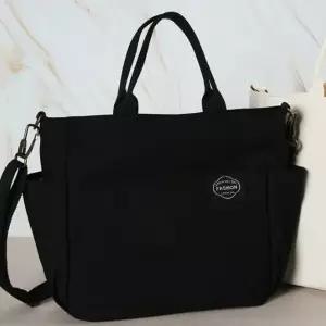 고품질 토트백 크로스 캐주얼 캔버스 데일리 가방 블랙 (WFKDXXZ)