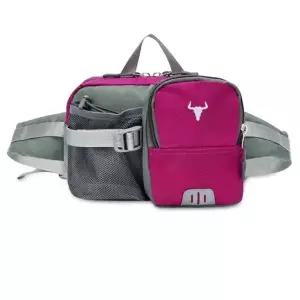 고품질 등산용 힙색 물병 메쉬 경량 크로스 가방 핑크로즈 (WFKDXS4)