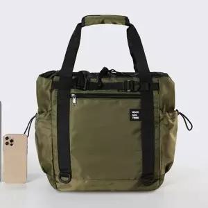 고품질 캐주얼 빅 토트백 데일리 스트링 수납 가방 카키 (WFKDXX3)