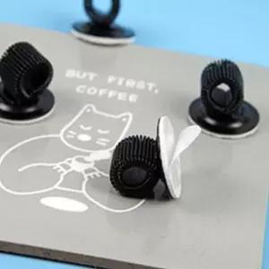 부착형 메모 펜 홀더 스틸 검정 카운트 기록 수납 스프링 다이어리 부착식