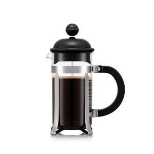 Bodum Caffettiera 프렌치 프레스 커피 메이커, 블랙 플라스틱 뚜껑 및 스테인리스 스틸 프레임, 3컵, 355ml(12온스)