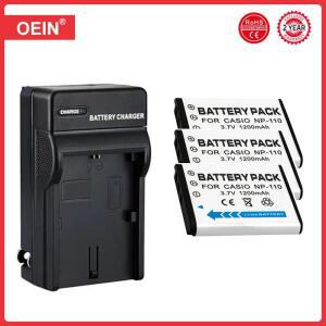 카시오 엑실림 줌 EX-Z2000 시리즈용 카메라 배터리 NP-110 4 개