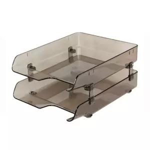 카파)2단 크리스탈 서류받침(스모그 K20102)대 오피스용품 책상정리 다용도케이스 문서보관함 서류함 정리