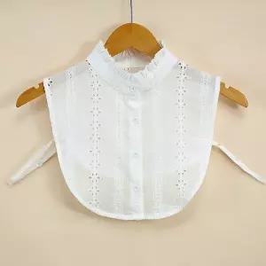 이너셔츠 페이크 차이나 넥카라 플리츠 케이프넥 목만있는 카라만 연출 니트레이어드 랩블라우스 빅카라 이