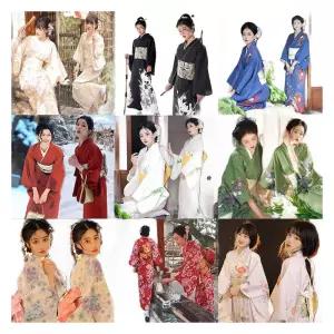 기모노 일본 전통 복장 여성 의상 펜션 분장 유카타 행사 할로윈