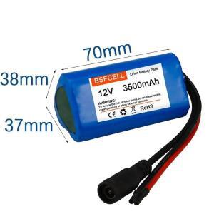 충전식 리튬 이온 배터리 팩 DC 3S1P 4A 와이어 12V 3500mAh