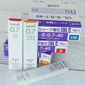 유니 Smudge Proof Leads 0.7mm 샤프심 1다스(10통)문구용 필기용 용품 리필 도구 필기류 필기구 사무