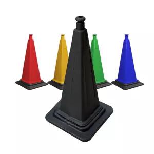 사각칼라콘 고무 라바 안전 정차 주차금지봉 꼬깔교통표지판 대형 교통 도로