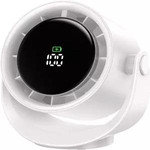 MORECORE 침실용 책상 선풍기 강력한 공기 흐름 터보 조용한 소형 USB 17시간 작동 360° 회전 및 5단 속도