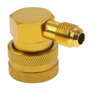 차량용 냉매 퀵 커플러 어댑터 R134A SAE 로우 사이드 A/C 에어컨 매니폴드 게이지 90 도 1/4 인치