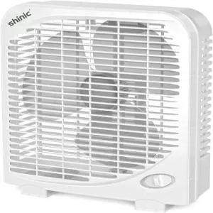 침실용 10인치 테이블탑 박스 선풍기 2단 속도 강한 공기 흐름이 있는 조용한 테이블 에너지 효율적인 소형